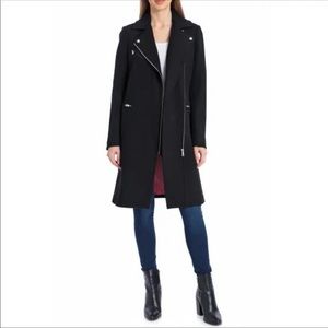 AVEC LES FILLES Wool Blend Twill Coat